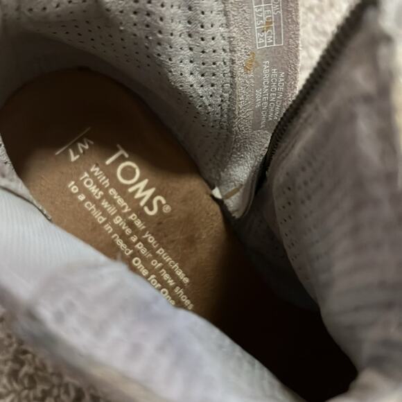 Toms Majorca Peep Toe Booties tan beige neutral‎ Women’s Size 7 Ankle Boots Nice - Picture 14 of 16